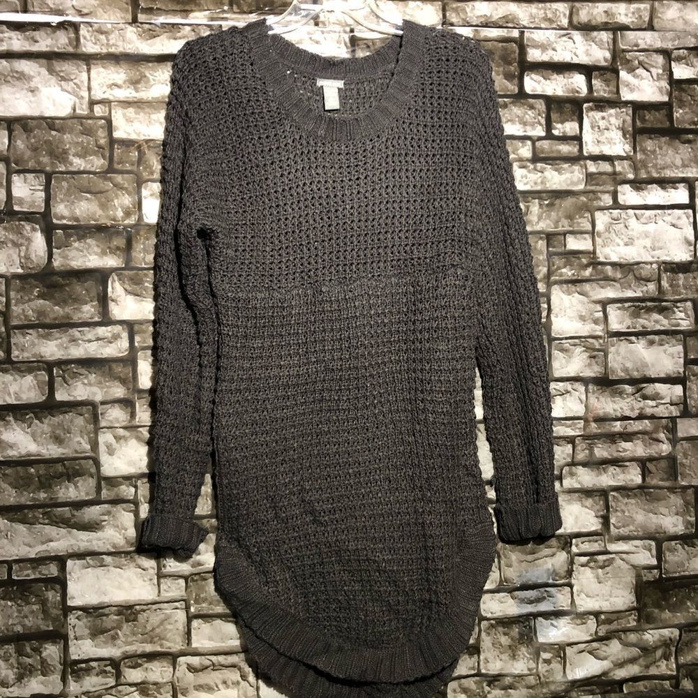 Long Sleeve Brown Sweater Dress Size XL